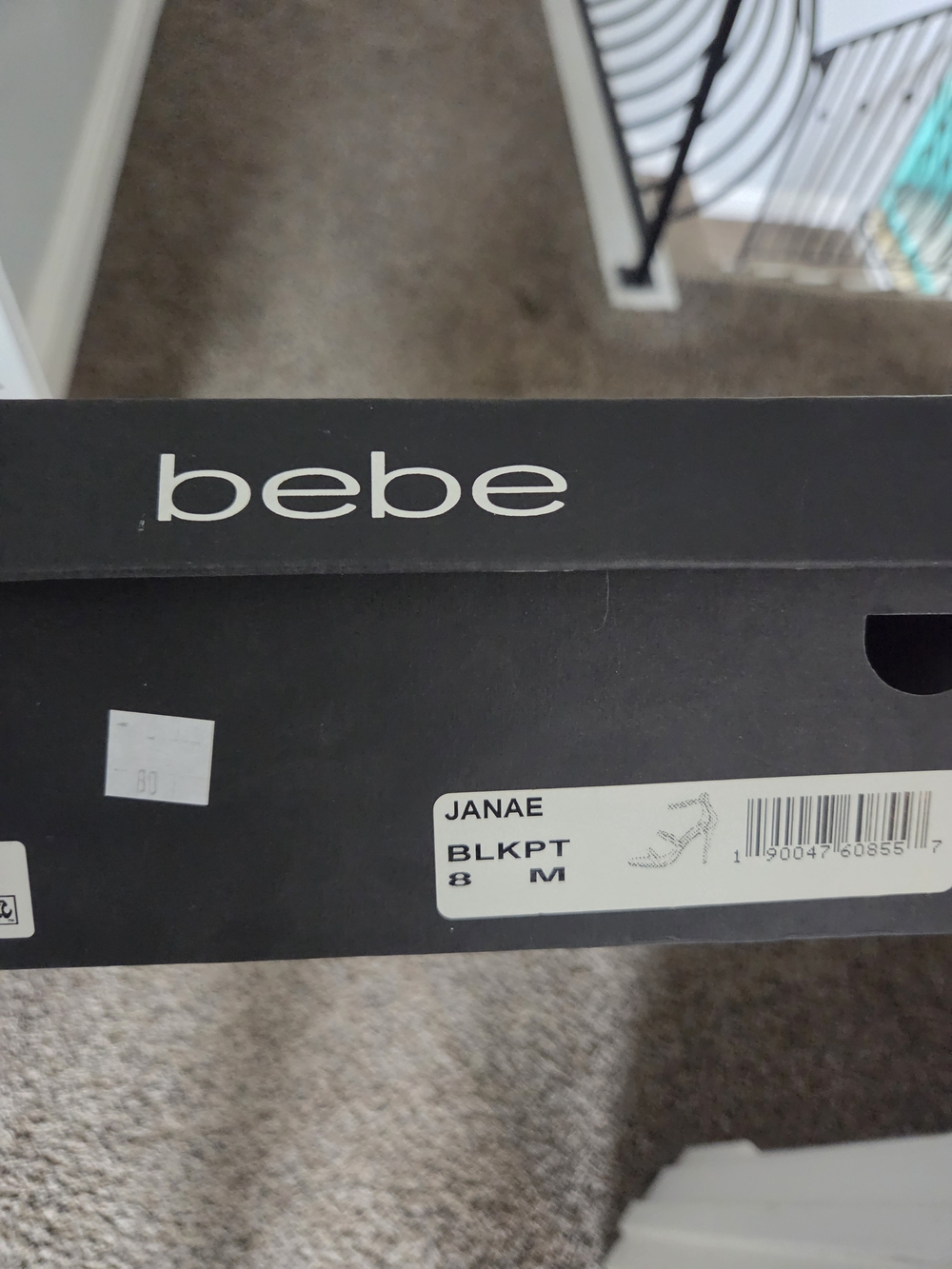 bebe Black Strappy Rhinestone High Heel Sandals - Picture 9 of 9
